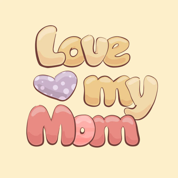 istock Happy mothers day design elements. Love my mom - hand drawn lettering. 1298953954