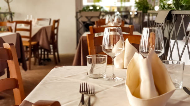 istock Elegant table setting in Italian restaurant 1298954531