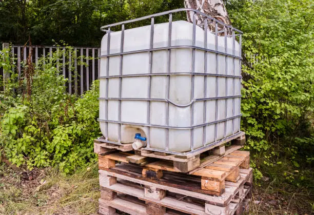 Photo of Water container for the temporary water supply construction site