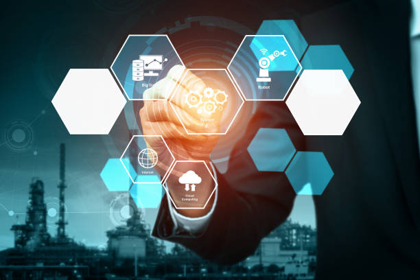 istock Engineering technology and industry 4.0 smart factory concept 1298958916