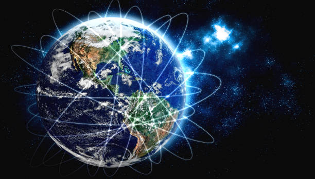 istock Global network connection covering the earth with lines of innovative perception 1298961908