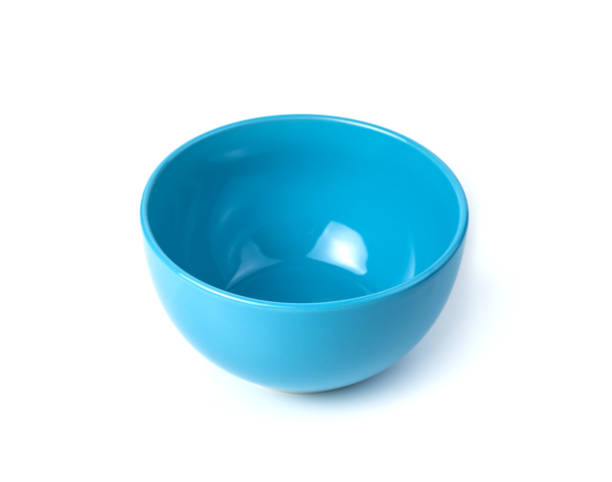 istock Deep bowl of blue color on a white background 1298965475