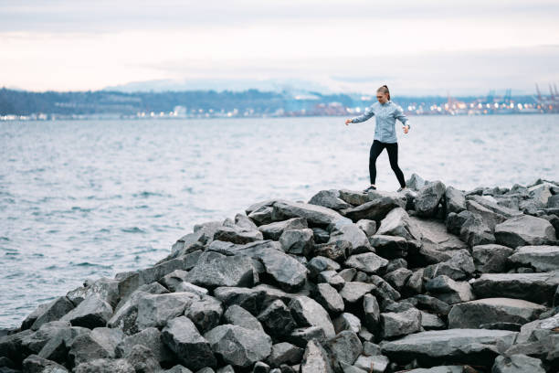 istock Morning Runner Takes a Break at Waterfront Trail 1298965506