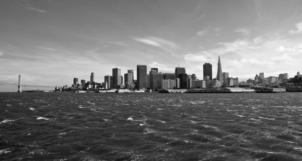 istock San Francisco Bay with Windy Waves Black and White 1298967992
