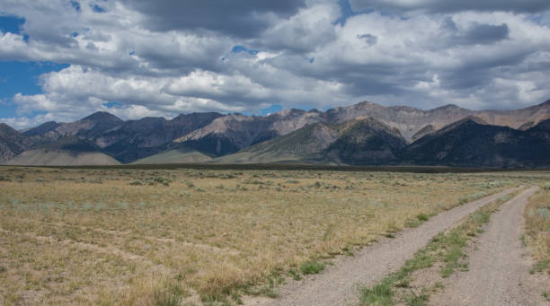 istock Dirt road leading to the mountains 1298971684