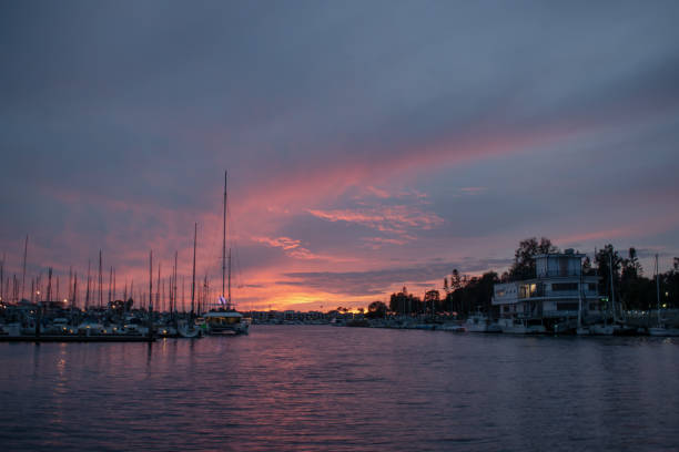 istock Winter sunset in Marina del Rey with bright colors 1298972010