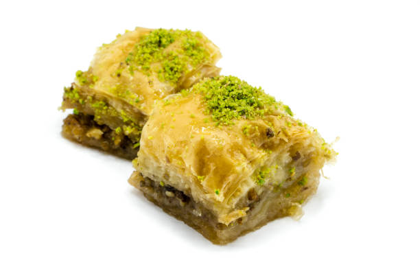 istock Baklava pastries isolated on white background 1298973269