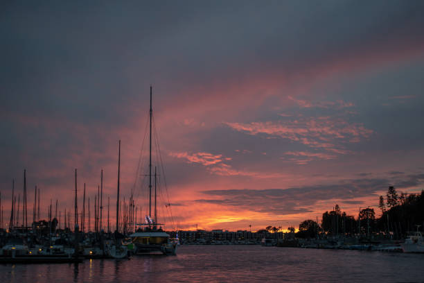 istock Winter sunset in Marina del Rey, CA with bright colors 1298978411