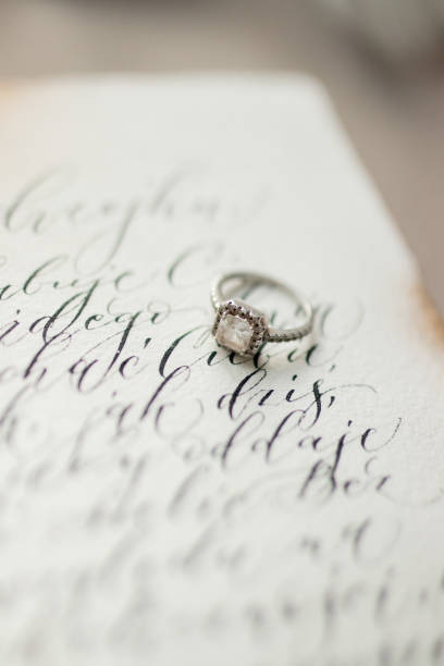 istock A wedding ring and a romantic wedding calligraphy 1298984067