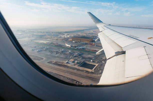 istock View through airplane in air 1298986740