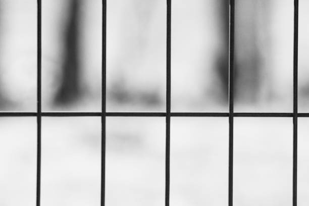 istock Metal fence and blurred background 1298990177