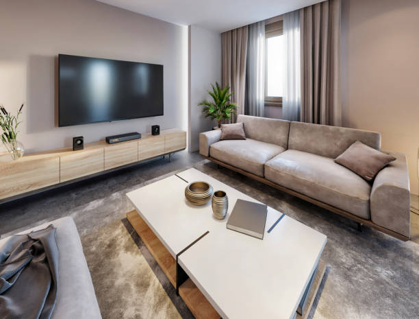 istock Apartment living room interior 1298990495
