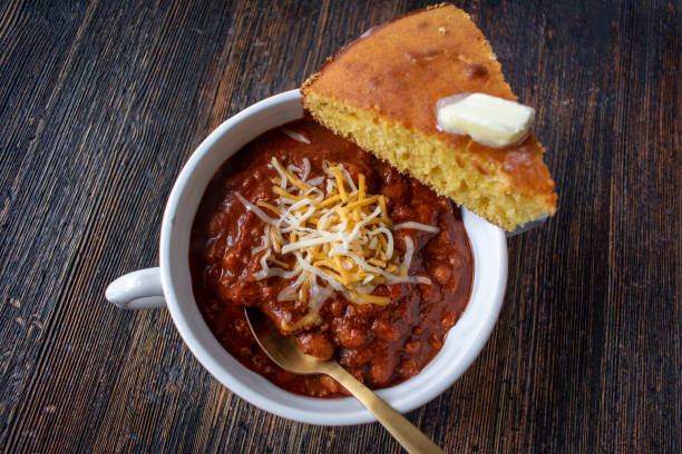 istock bowl of homemade chili with cornbread 1298991431