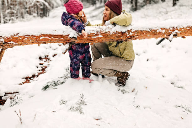 istock Funny day in snowy forest 1298993337