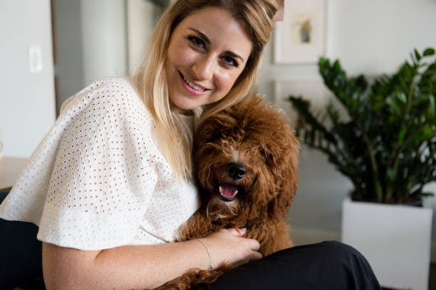 istock Young woman and dog 1298994048