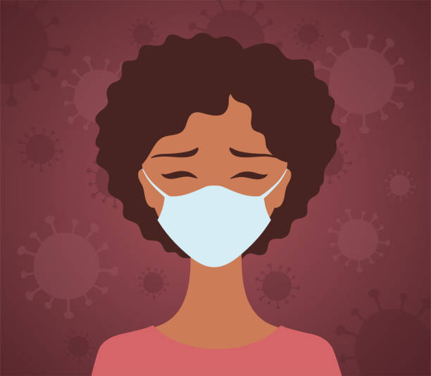 istock Afro American  woman wearing a mask. 1298994196