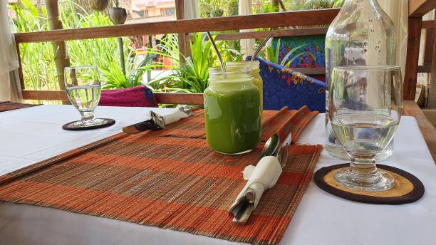 Green Smoothie in Paradise stock photo