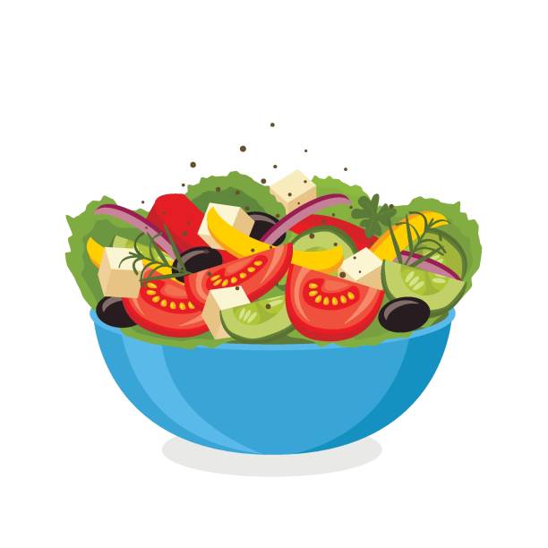 ilustrações de stock, clip art, desenhos animados e ícones de ððµñð°ññ - healthy eating healthy lifestyle salad vegetable