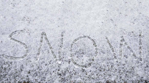 istock The word snow spelled out on the snow covered ground 1299002611