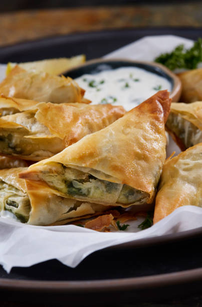istock Spanakopita with Tzatziki Sauce 1299003645