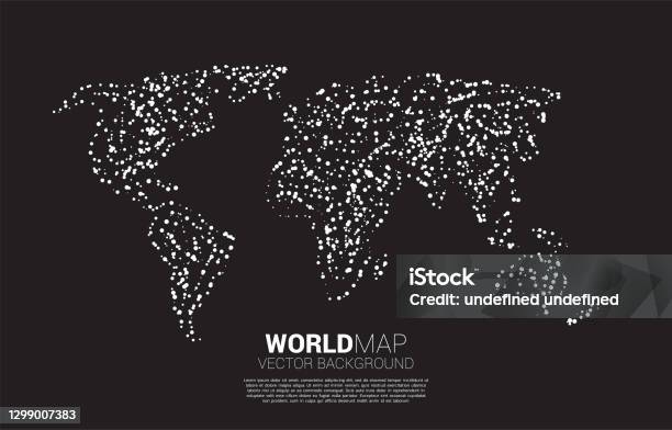 Random Dot Map World Map With Random Dot Stock Illustration - Download Image Now ...