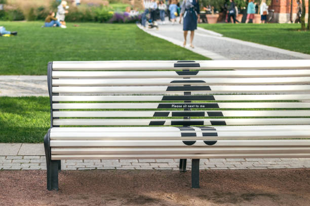istock A warning sign on the bench 