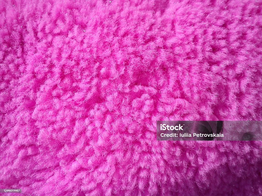 Pink Plush Material Wool With Spools Pink Teddy Bear Stock Photo ...