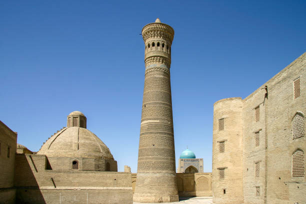 istock Brick-made Kalan minaret in Bukhara, Uzbekistan 1299015532