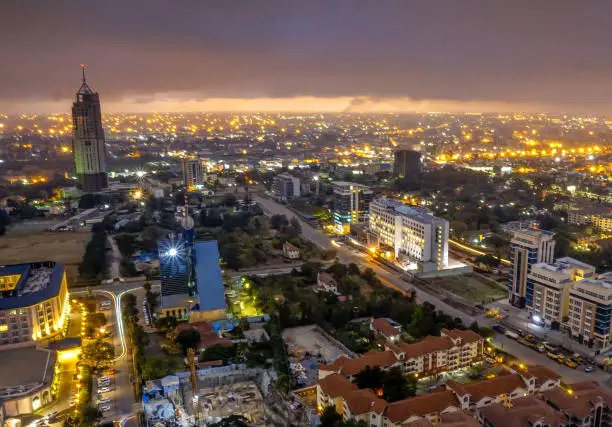 The Ariel shot of Nairobi City