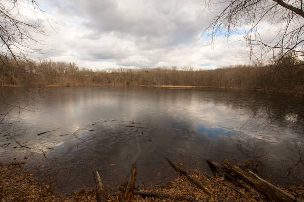 Great Pond, a glacial kettle hole in Glastonbury, Connecticut.