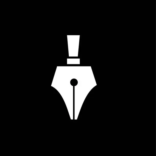 Vector illustration of spartan pen logo concept pen nib with spartan helmet vector icon illustration design
