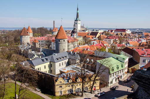 View of Tallinn city center from above