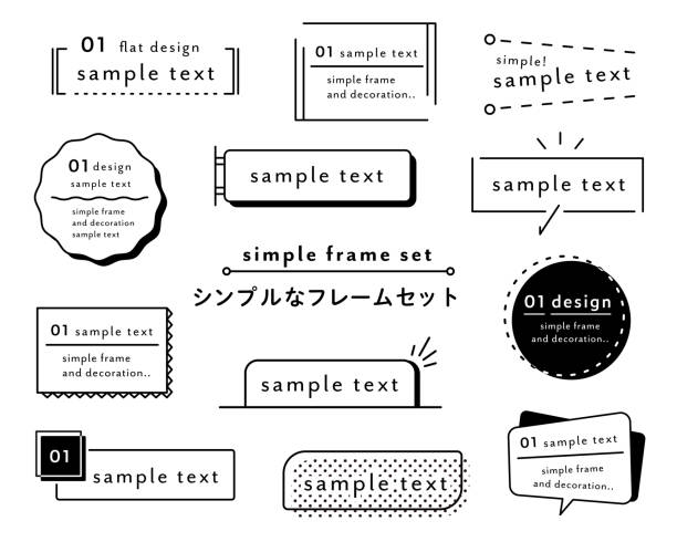 A set of simple designs such as frames, decorations, boundaries, balloons, dividers, etc. A set of simple designs such as frames, decorations, boundaries, balloons, dividers, etc. things that go together stock illustrations