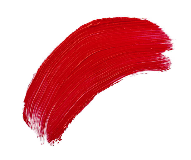 istock Red lipstick smudge stains isolated on white 1299053762