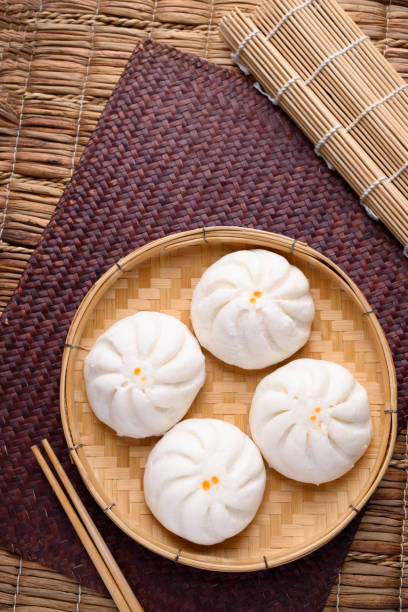 istock Steamed buns stuffed with minced pork 1299056703