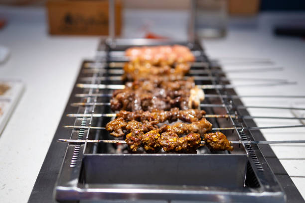 istock Grilled meat on the grill in the restaurant 1299057653