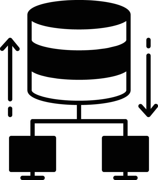Data Storage and Access vector icon design, Cloud computing and Internet hosting services Symbol on White background, centralized database Concept, Data Storage and Access vector icon design, Cloud computing and Internet hosting services Symbol on White background, centralized database Concept, centralized server stock illustrations