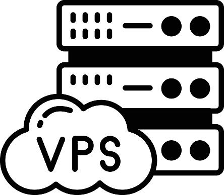 virtualized resources as a service Vector Glyph Icon Design, Cloud computing and Web hosting services Symbol on White background, Data Center Sign, Cloud Virtual Private Server Concept,