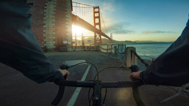 istock POV bicycle riding: commuter with road racing bike in San Francisco 1299059495
