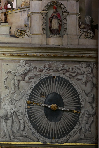 Astronomical clock in Saint-Jean cathedral, Lyon, Rhône