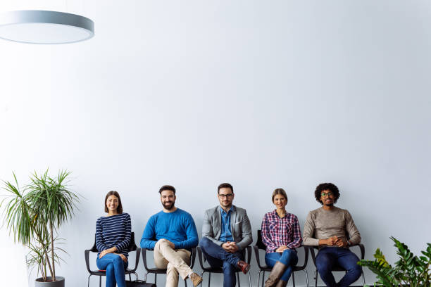 istock Group of candidates waiting for a job interview 1299067931