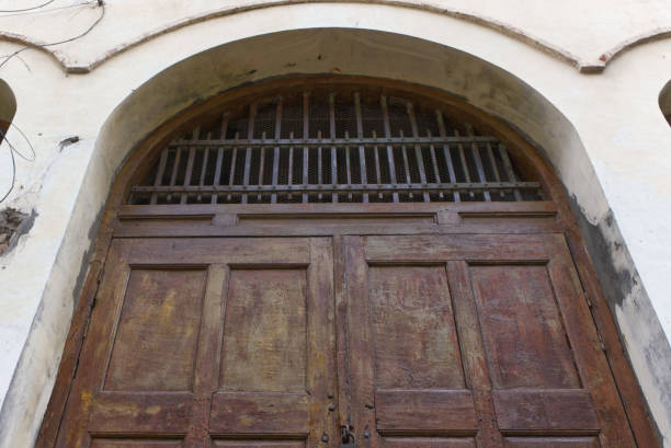 istock closed old vintage wooden door 1299068328