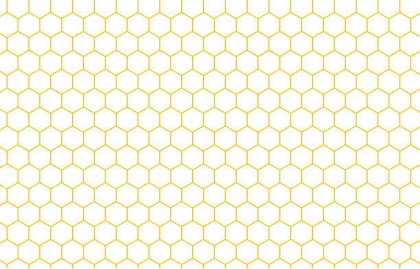 Hexagon Beehive Honeycomb yellow pattern seamless background vector. Hexagon Beehive Honeycomb yellow pattern seamless background vector illustration. abstract beehive stock illustrations