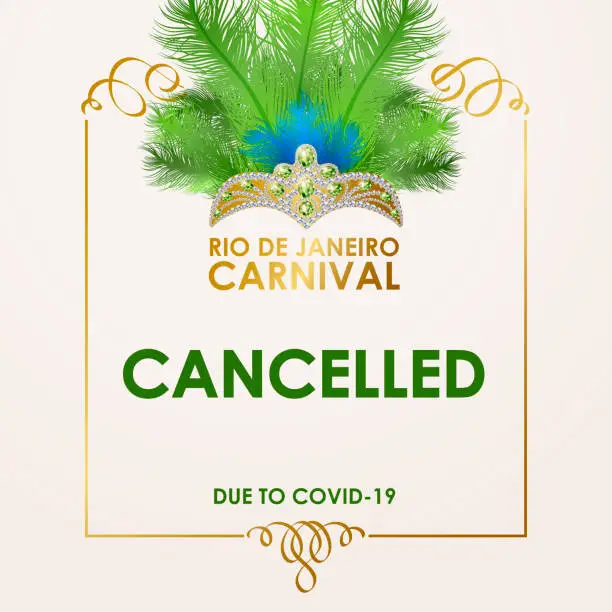 Vector illustration of Rio De Janeiro Carnival Cancelled