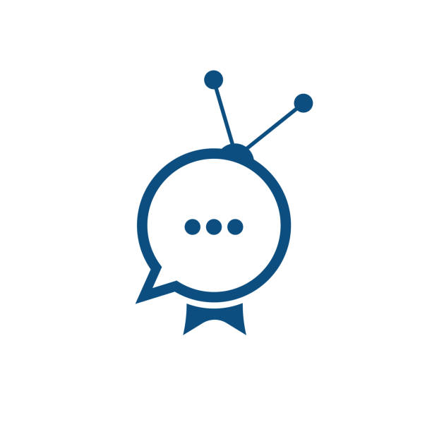 Chat TV logo template design. Talk show logo design concept. logo tv stock illustrations