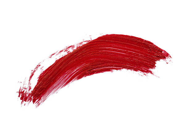 istock Red lipstick smudge stains isolated on white 1299074548