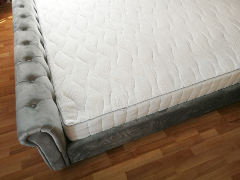 Comfortable white bed mattress