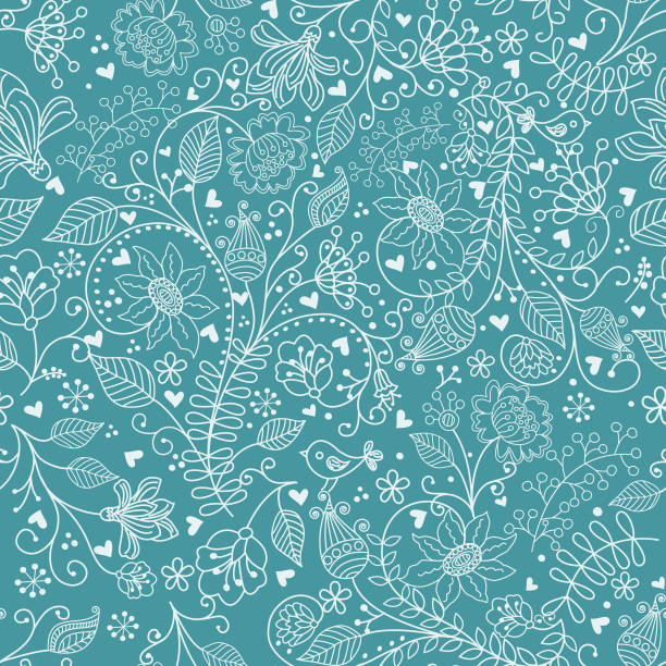 Floral seamless pattern . vector art illustration