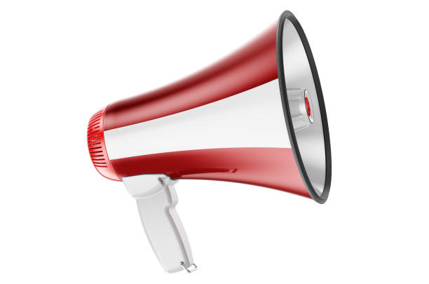 istock Megaphone with Latvian flag, 3D rendering  isolated on white background 1299081959