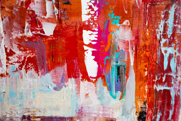 istock Painting Artistic bright color oil paint texture abstract artwork. Modern futuristic pattern for grunge wallpaper, interior, album, flyer cover, poster, booklet background. Creative graphic design 1299084100
